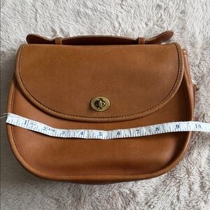 Authentic Vintage Coach Tan Leather Shoulder Bag (no shoulder strap)